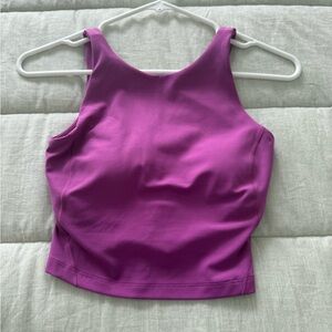 Lululemon Athletica Pink and Purple Fitted Crop Tank Top